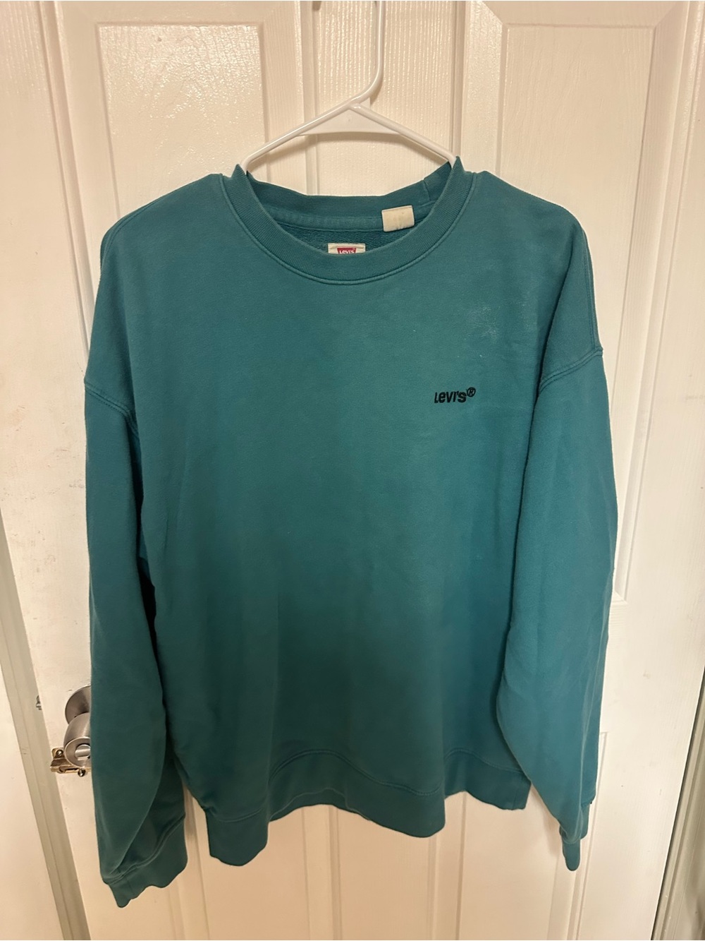 Levi's Teal Crewneck Sweatshirt with Subtle Logo